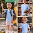 Boys Shirts Short Sleeve Color Block T-Shirts Baseball Kids Casual Geometric Tees Summer Fashion Crew Neck Tops, 9-10 Years