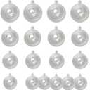 Pack of 2, 4 Sizes 18Pcs Iridescent Ornaments Balls Clear Plastic Ornaments for Crafts DIY Bubble Pot Halloween Cauldron Christmas Ball Ornaments Bubble Birthday Wedding Decor, (18)