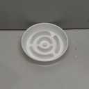 Elevated Slow Feeder Dog Bowl  Ceramic Maze Food Dish with Bamboo Stand  Raised Feeding Bowl for Fast Eaters  Ideal for Small and Medium Dogs  White  6.7 inch