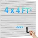 Ezlaino 4x4ft PVC Slat Wall Paneling - Thickened & Durable, Waterproof, Versatile | Fits Most Slatwall Accessories (Not Included) | Ideal for Garage, Home & Store Organization, Gray