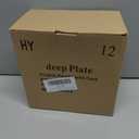 Berglander Plastic Plates Set of 12 Pieces 9", UKR Color Reusable and Sturdy Unbreakable Dinner Plates, Salad Plates, Pasta Bowls, Dishes for Home, Kid, Light Weight Easy Carry for Picnic, Camping