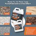 Rock Glue,4 Gallon 99% Stronger Bond Gravel Binder for Pea Gravel, Pebble&Stone-Stop Shifting, Reduce Mess, Strong Hold for Yards, Patios, Garden Walkways, Pet Safe Mulch Bond for Landscaping
