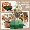 Pack of 48 Floral Foam Blocks, 8.9"x4.1"x2.7" Dry and Wet Flower Foam for Fresh and Artificial Flowers, Florist Styrofoam Flower Arrangements Supplies, Decorations for Wedding, Birthdays and Garden