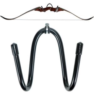 Bow Hanger Display Flexible Archery Rack Bow Wall Mount Holder Wall Hook Stand for Your Bow, Rubber Protection and No Scratches