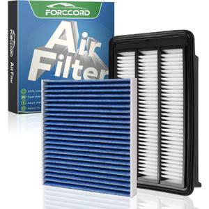 Cabin & Engine Air Filter Fit for Honda Civic L4 1.5L (2016-2021), CR-V CRV L4 1.5L (2017-2022) Activated Carbon Cabin Filter Replacement CF11182 CA12050 Car Accessories (Not for hybrid!)