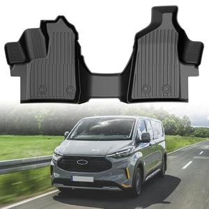 Mixsuper Floor Mats for Ford Transit 150/250/350 2020-2025 with Vinyl Flooring (No Transit Connect), All Weather Floor Liners Durable 1st Row Black