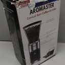 Aromaster Burr Coffee Grinder with 48 Gind Settings, Conical Coffee Bean Grinder for Home Use,Stainless Steel,40 Seconds Adjustable Timer,Anti-static,Easy to Clean with Brush