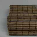 LazBlinds No Tools No Drill Cordless Bamboo Roman Shades, Privacy Window Treatment, Roll Up Bamboo Blinds for Windows 24'' W x 64'' H, Driftwood