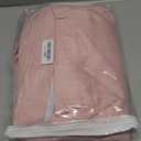 100% Blackout Shield Linen Blackout Curtains for Bedroom 84 Inches Long, Back Tab/Rod Pocket Living Room Drapes, Thermal Insulated Blackout Curtains 2 Panels Set, 50" W x 84" L, Blush Pink