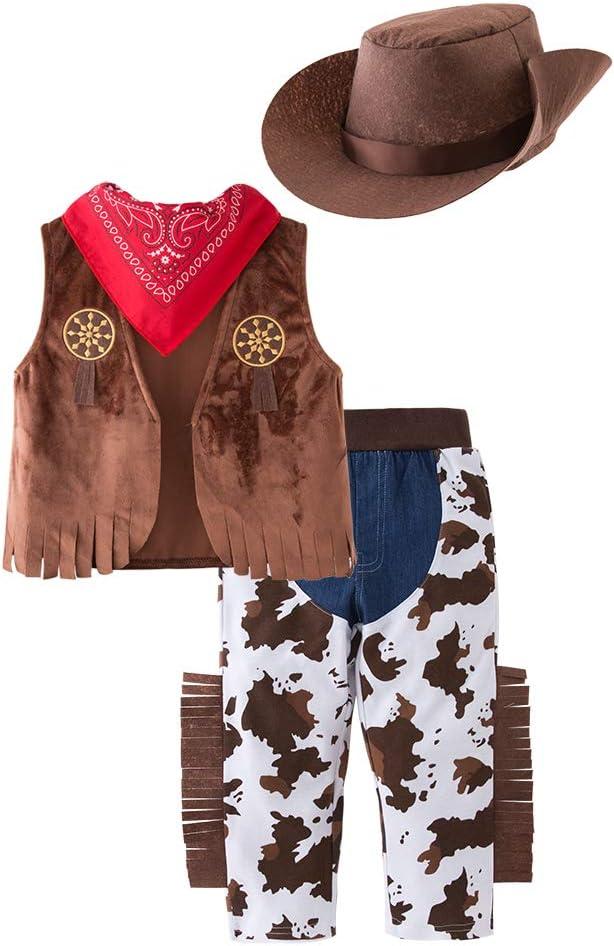 LXKIKMM May's Baby Western Cowboy Style Kids Costume Set Cosplay Costume (12-18 months)