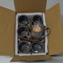 LYEOBOH Espresso Cups, Coffee Cups, Tea Cup - 3 oz Grey Ceramic Set of 6, Mini Coffee Mugs, Demitasse Cups, Espresso Shot, Microwave Dishwasher Safe, Ceramic Mugs, Perfect for Daily Use & Tea Time