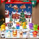 2025 Christmas Advent Calendar,24 Days Animal Slow Rising Squishy Toys Countdown Calendar Soft Cute Stress Relief Toys for Kids Girls Boys Teens Rewards Christmas Party Favor Gifts