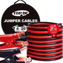 4 Gauge 20 Feet Jumper Cables for Car, SUV and Trucks Battery, Heavy Duty Automotive Booster Cables for Jump Starting Dead or Weak Batteries with Carry Bag, (TD-P0420)