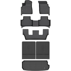 ANBINGO®Fit for Audi Q7 Floor Mats 2020-2025 All Weather Mats for Q7 2020-2025 for Audi Q7 Car Mat TPE Car Matt Rugs for Q7 Rubber Trunk Carpet for Q7