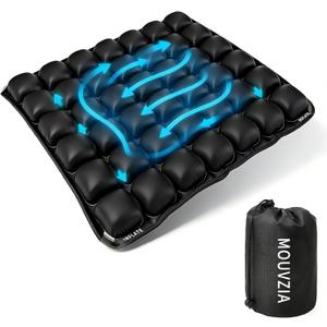 Sodurue Inflatable Travel Seat Cushion for Airplane: Pressure Relief Seat Cushion with 42 Adjustable Air Cells - Ergonomic Comfort Buttock Support Portable for Wheel Chair/Car/Office/Stadium