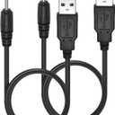 2pcs USB DC Charger Charge Charging Cable for Mini S530 Smallest Invisible Wireless Bluetooth Earbuds Earphones Headphones Headset and Bluetooth Shower Speaker