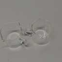 Espresso Cups Set of 2, 4 Oz Espresso Shot Glass with Handle Double Spout Cups Clear Glass Milk Cup Coffee Accessories Great for Making Coffee Desserts Salad Dressing