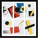 Fxojyvo 4x6 Picture Frame Collage, Display 6 4x6 Picture Collage or 13x13 Photo Only Without Mat, Light Weight and High Transparent Frame for Wall - 1 Pack/Black/6-Openings