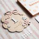 Baby Monthly Milestone Sign,1-12 Monthly Baby Milestone, Month Milestone Baby Girl, Baby Months Milestone, Newborn Photography Props Double-Sided (B11)