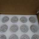 Clear Glass Taper Candle Holders Set of 12, Small Tapered Candlestick Holders in Bulk, Modern Short Candle Sticks for Dining Table Centerpiece Wedding Christmas Party & Holiday Decorations