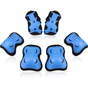 BOSONER Kids/Youth Knee Pad Elbow Pads Guards Protective Gear Set for Roller Skates Cycling BMX Bike Skateboard Inline Skatings Scooter Riding Sports (Medium(9-15 years), Black / Blue)