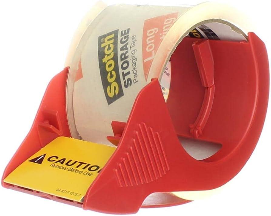 3M, Scotch Mailing & Storage Tape With Dispenser Tape With Dispenser, 1 8X38.2 Yds, 1 Roll, Clear