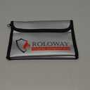 ROLOWAY Small Fireproof Bag (5 x 8 inches), Non-itchy Fireproof Money Bag for Cash, Valuables, Passport, Currency & Keys (2-Pack Silver)