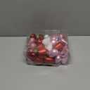 Valentine's Day Decor Heart Ornaments 36 Pcs Heart Shaped Baubles Red Pink White Hanging Decorations for Valentine's Day Christmas Wedding Anniversary