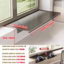 Window Sill Extender Plate, 23.6inch Carbon Steel Storage Shelf, Heavy Duty Countertop Extension Board with Magnetic Base for Kitchen Organization Storage (23.6x9.8in/60x25cm)