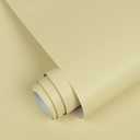 Abyssaly Light Yellow Wallpaper Solid Color Peel and Stick Wallpaper for Cabinet Self Adhesive and Removable Vinyl Wall Paper for Furniture, Bedroom, Kitchen, Drawer, Shelf Liner 15.7 in X 196 in