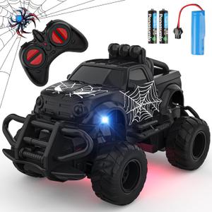 Tozuoup Remote Control Car for Boys 4-7, 1:43 Scale Mini RC Cars for Kids 3-5, RC Truck Christmas Birthday Gift for Toddlers 3 4 5 6 7 8 Year Old Boys (Black)