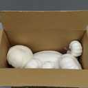 LOMIMOS 12pcs Halloween White Decorative Pumpkins,Assorted Size Artificial Pumpkins for DIY Fall Harvest Thanksgiving Home Decorating Embellishing and Displaying