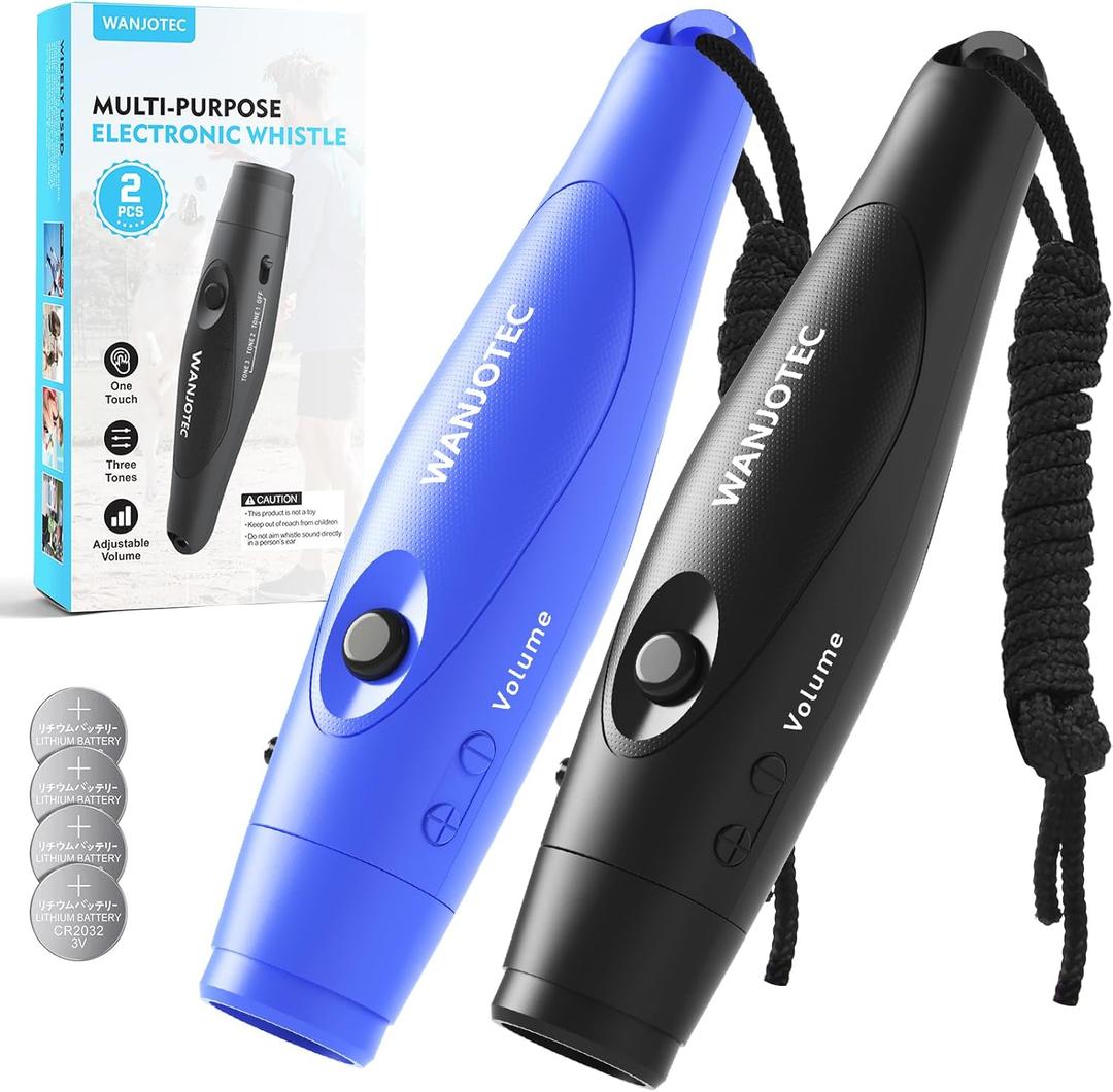 Electronic Whistle for Teacher Coache, 3 Tones Adjustable 130db Loudest High Volume Handheld Emergency Electric Whistles for Referee, P.E.Outdoor Sports Whistles with Lanyard