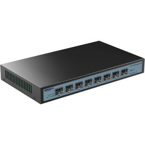 8 Port 10G Web Managed Switch, 8X10G SFP+ Ports, Link Aggregation/QoS/VLAN/IGMP, Wall Mounted Fanless 10Gb Multi-gig Network SwitchSFP Ports Only