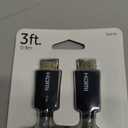 GE Home Electrical 4K HDMI Cable, 3 ft. HDMI 2.0 High Speed 18 Gbps with Ethernet, 4K 60Hz, 1440p 1080p 120Hz, HDR, for HDTV, Streaming, Blu-ray, Gaming, PS4 Pro PS5 Xbox, 34474