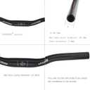 UPANBIKE MTB Mountain Bike Bicycle Kids short Handlebar 31.8mm*520mm Riser Bar(Black)