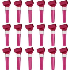 uxcell 20 Pcs Colorful Noise Makers Plastic Party Blowers Party Favors for Birthday Parties Holiday Christmas New Years Gift Favors, Rose Red