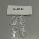 LEIFIDE 4 Pcs 1 5/16 Inch Diameter Round Wardrobe Closet Rod Suspended Center Support with Installation Screws Curtain Closet Rod Ceiling Mount Bracket for Home Wardrobe (White)