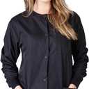 Natural Uniforms Warm Up Scrub Jacket (Small, Black)
