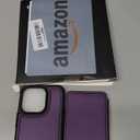 Compatible with Magsafe for iPhone 14 Pro Wallet Case Magnetic Card Holder, RFID Blocking 2 in 1 Detachable Kickstand Shockproof Case for Women Men, Purple
