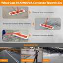 BEAMNOVA Bull Float Concrete Tools with 48 * 12 Inches Stainless Steel Scraper Concrete Trowel 181 in Cement Extension Rod Concrete Finishing Tools Kit