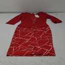 Yajedo Women's Reto Bodycon Midi Dresses 3/4 Sleeve Church Wear to Work Business Pencil Dress (Medium, Red)