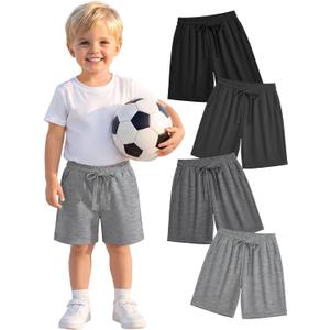 Toddler Boys' School Soccer Shorts | Athletic, Baggy, Summer, Casual, Sweatshorts, Wide Leg, Knee Length, Beach, Short Pants, with Pockets, for Kids 18M-5T