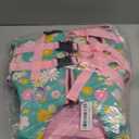 Pottwal Swim Vest for Kids - Swim Jacket - Made of Neoprene & EPE - with Adjustable Crotch Strap (Small, Green Flowers)