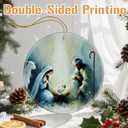 Nativity Scene Christmas Ornament, Jesus Birth Christmas Ornament, Holy Family Decoration, Religious Holiday Decor | Gifts for Christian, Gifts for Religious Women - Style A