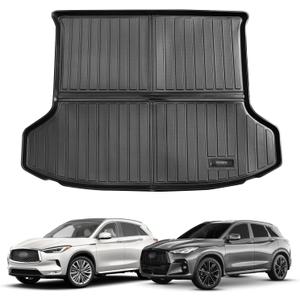 Vanseno Cargo Liner for Infiniti QX50 2019-2025 / QX55 2022-2025 Trunk Mats All Weather TPE Rear Cargo mats for QX50 Accessories,Black