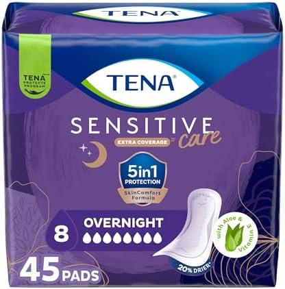 TENA Intimates Overnight Pad, 45 Count 2 Pack