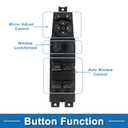 Power Window Switch No.56009449AC Window Control Switch for Jeep Cherokee 1997-2001 Black