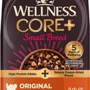 Wellness CORE+ Dry Dog Food with Freeze Dried Pieces, Small Breed, Grain Free, High Protein, Natural, Original Turkey & Chicken Recipe, (4-Pound Bag)