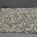 Vintage Entryway Rug Indoor, Sage Green Beige Washable Rug 2x3, Small Area Rug with Non-Slip Backing, Floral Print, Thin Faux Wool Super Soft Door Mat for Kitchen, Entrance, Bedroom, Office